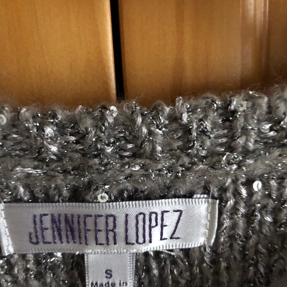 Jennifer Lopez-beautiful sweater with tank, silver/ gray with sequins, like NEW - Picture 5 of 5